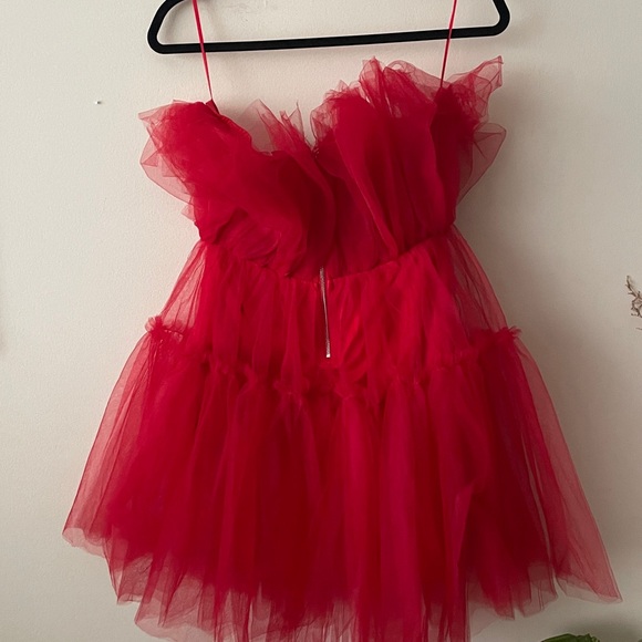 Mable Red Tulle Holiday Dress - Picture 5 of 6